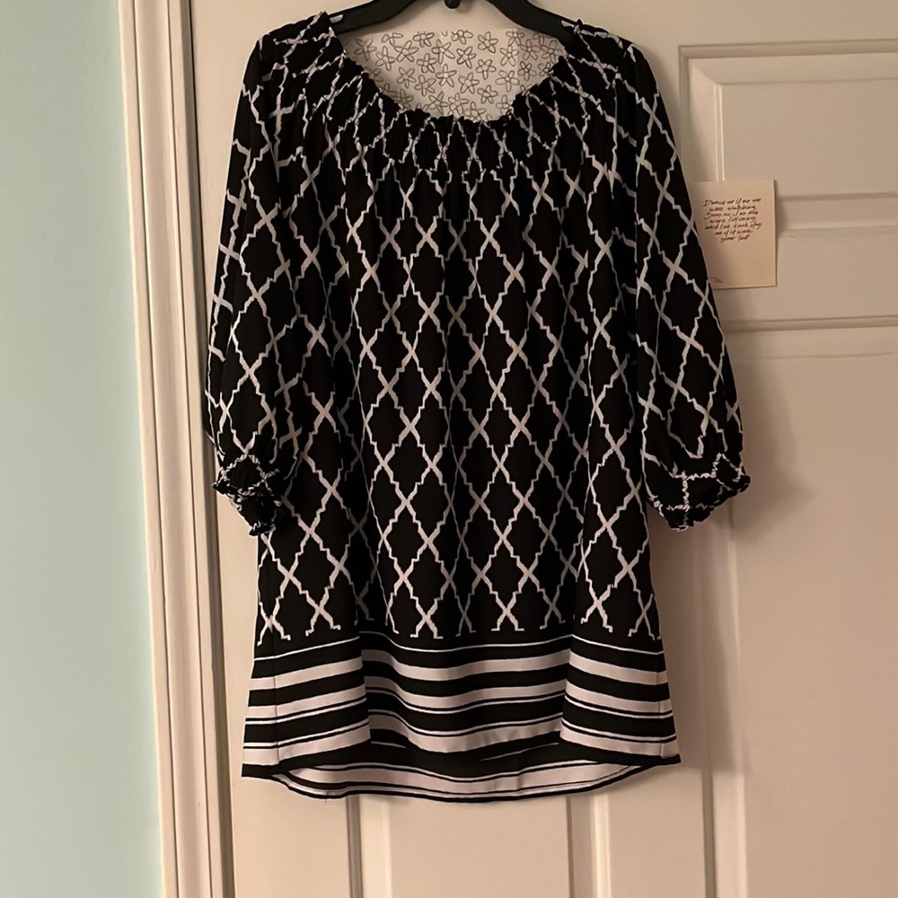 Chico’s Off the Shoulder Tunic Blouse